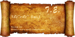 Törő Emil névjegykártya